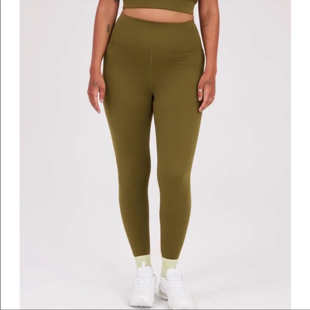 Girlfriend Collective Fern Green Float Seamless High Rise Leggings XL NEW